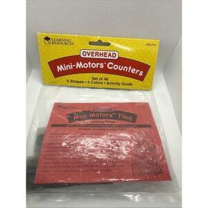 Learning Resources Car Counters Tiles For Overhead Projector 48 Homeschool NEW